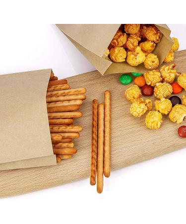 100pcs Small Brown Paper Bags Mini Kraft Paper Bags 3.5''L x 2''W x 7''H For Candy Popcorn Bags Snack Bags Wedding Favor Bags Party Favor Bags Treat Bags - Buy Online on GoSupps.com