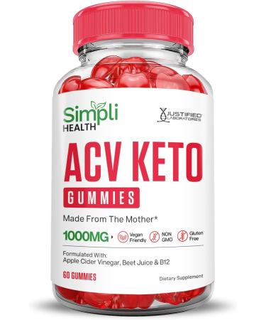 (10 Pack) Simpli Health Keto ACV Gummies Advanced Formula 1000MG Ketonature Keto Gummies Apple Cider Vinegar Formulated with Pomegranate Beet Juice Powder B12 Vegan Non GMO 600 Gummys - Buy Online on GoSupps.com