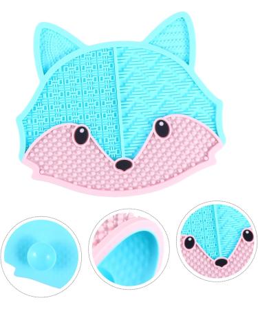 Ipetboom Fox Scrub Makeup Dry Brushing Silica Gel Makeup Brush 17x15cm Blue - Buy Online on GoSupps.com