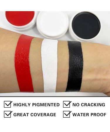 White Face Body Paint for Halloween | Professional Oil-Based Cream Makeup | Cosplay Clown & Zombie Costume | SFX Face Paint for Adults & Kids - Buy Online on GoSupps.com