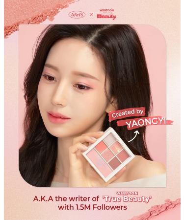 AMTS x True Beauty Edition Love EyeShadow Palette - Matte, Shimmer, Metallic Oam Lasting Cheek Blush - K Beauty Pink Gold Makeup - Buy Online on GoSupps.com