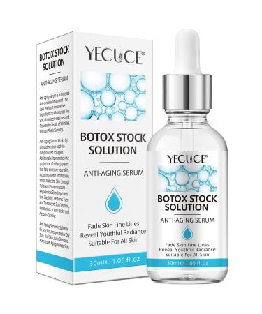 Botox Stock Solution Facial Serum Botox in A Bottle with Vitamin C & Collagen Botox Face Serum Anti Aging & Instant Face Tightening Boost Skin Collagen Reduce Wrinkles & Plump Skin