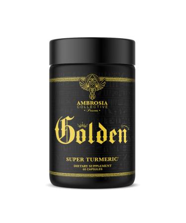Ambrosia Golden Super Turmeric | Bioavailable Curcumin | Support Healthy Gut & Brain Health | Joint Support | 765mg of Active Curcuminoids | 60 Veggie Capsules (30 Day Supply)