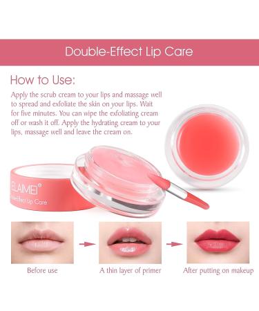 Strawberry Lip Sleeping Mask with Exfoliator & Moisturizer - Overnight Treatment for Dry, Cracked Lips - Buy Online on GoSupps.com