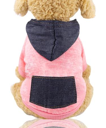 Waterproof Winter Dog Coat - Warm Jacket & Hoodie for Small Dogs | Fleece Puppy Sweater & Autumn Pet Clothing (1107debkb-Pink L) - Buy Online on GoSupps.com