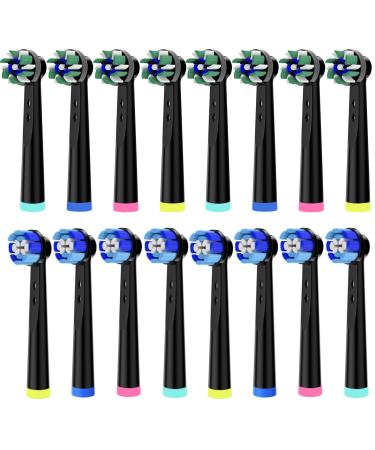 16 pieces compatible with oral B Electric toothbrush 8PCs Precision Clean 8PCs Cross Clean large pack for the family