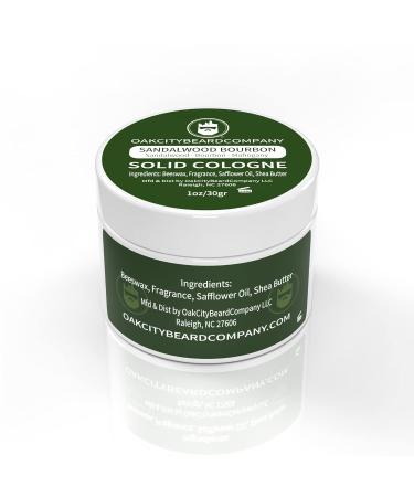 Oak City Beard Company - Sandalwood Bourbon - Solid Cologne - 1 Ounce - Sandalwood - Bourbon - Mahogany - Our Most Popular Scent! Sandalwood Bourbon 1 Ounce (Pack of 1) - Buy Online on GoSupps.com