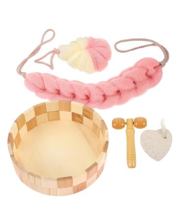 FRCOLOR 5 Sets Bath Set - Pink Loofah Bath Balling Kit for Women | Skincare Tools & Shower Cleaning Kit - Buy Online on GoSupps.com