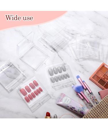 ASTER 10 Pcs Press on Nail Storage Box with Adhesive Double Sided Tape Acrylic Fake Nail Box Nail Display Packaging Box Transparent Nail Storage Boxes for Home DIY Nail Salon(Square Corner) - Buy Online on GoSupps.com