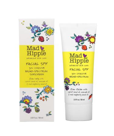 Mad Hippie Skin Care Products Facial SPF 30+ UVA/UVB Broad-Spectrum Sunscreen 2.0 oz (59 g)