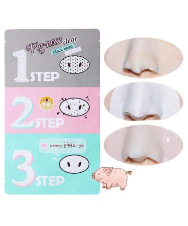 10 Set SoltreeBundle Pig Nose Clear Blackhead 3-Step Kit with Oil Blotting Paper - Korean Skincare - Buy Online on GoSupps.com