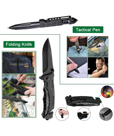 35-in-1 Survival Kit & First Aid Gear for Men | Ideal Gifts for Husband, Boyfriend | Camping, Hiking, Hunting, Fishing Essentials - Buy Online on GoSupps.com