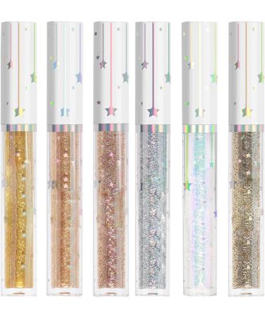  Generisch Glitter Liquid Eyeliner Set of 6 Colors Waterproof Long-Lasting and Highly Pigmented Eyeliner Pencil Sparkling Eyeliner Pencil for Dancing - Buy Online on GoSupps.com