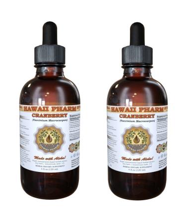 Cranberry Liquid Extract Cranberry (Vaccinium Macrocarpon) Berry Tincture Supplement 2x4 oz