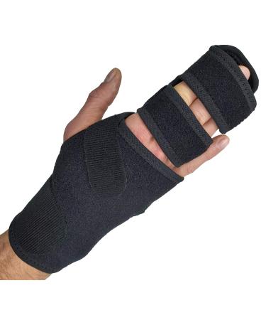 Trigger Finger Splint Finger Brace  Supports Two or Three Fingers. Help Broken Fingers Hand Contractures Arthritis Tendonitis Mallet Fingers or Hand Splint for Metacarpal Fractures (Right - SMed) SmallMedium (Pack of