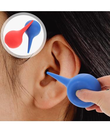 4Pcs Ear Syringe Hand Bulb Set for Ear Cleaning & Ear Wax Removal - 75ml Rubber Squeeze Bulb for Adults in Red Blue - Buy Online on GoSupps.com