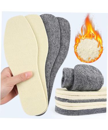NOLITOY Wool Insoles for Men & Women - 6 Pairs Winter Warm Shoe Inserts - Comfortable Wool Felt Boot Insoles - Perfect for Sports Shoes - 25x8.5cm - Buy Online on GoSupps.com