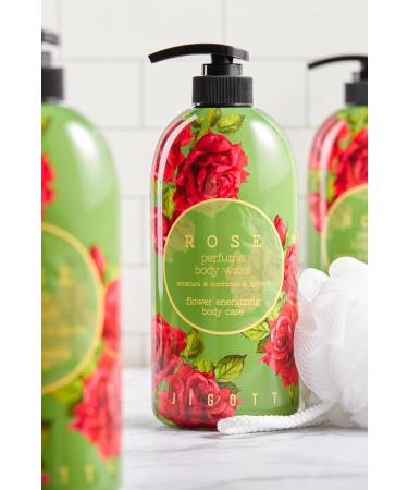 Jigott Rose Perfume Body Wash 750ml - Luxurious Fragrance & Hydration for All Skin Types - Buy Online on GoSupps.com