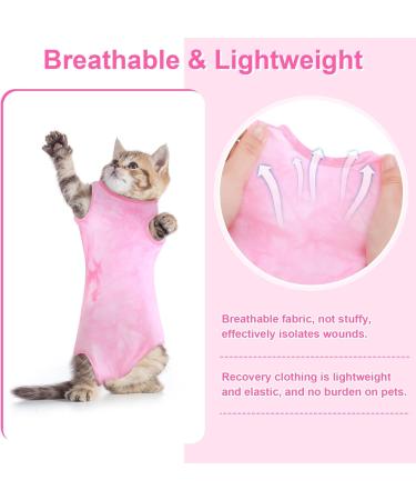Cat Recovery Suit Pink S - Post Surgery Anti-Lick Medical Vest & Bodysuit - Buy Online on GoSupps.com