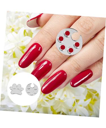 Palette de Manucure Ring 2 Pi ces Plateau de Vernis Ongles Rond et Pied pour Nail Art Professionnel et Personnel M langeur de Couleurs Accessoire de Beaut pour Ongles - Buy Online on GoSupps.com