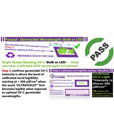 QuantaDose 2nd Gen Reusable UVC Light Test Card - UV Intensity Strip, UVA/UVB/UVC Sensitive - Buy Online on GoSupps.com