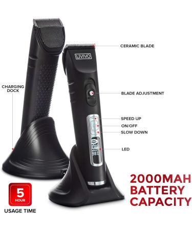 LIVIVO Digital Hair Clipper and Beard Trimmer Wireless Grooming Set with Extra Sharp Long Lasting Blades and Multiple Trimmer Attachments - Buy Online on GoSupps.com