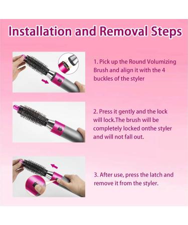 Small Round Volumizing Brush for Dyson Airwrap - Fluff & Style with Rose Attachment - Buy Online on GoSupps.com