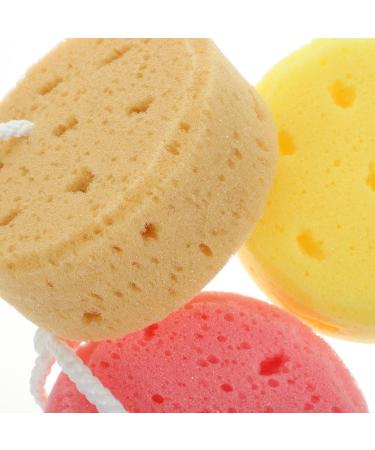 3pcs Exfoliating Bath Sponge Set - Body Scrubber & Shower Sponge for Women - Skin Cleaning Scrubber for Ultimate Shower Experience - Buy Online on GoSupps.com