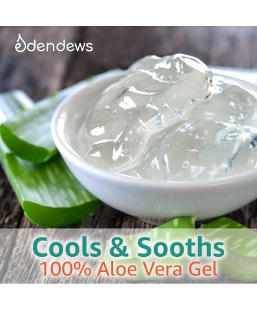 Eden Dews Organic Aloe Vera Gel 100% Pure Moisturizing Face Skin & Hair Care Hydrating & Soothing for Dry Skin Made in USA Unscented 16 oz 2-Pack - Buy Online on GoSupps.com