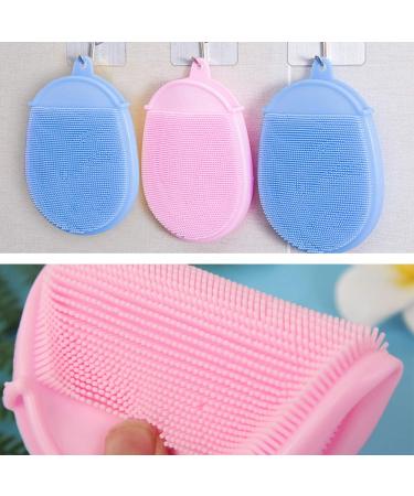 Silicone Body Brush Set - 2 Peeling Gloves for Spa Massage & Facial Cleaning | Perfect Shower Scrubber for Body Cleaning - Buy Online on GoSupps.com