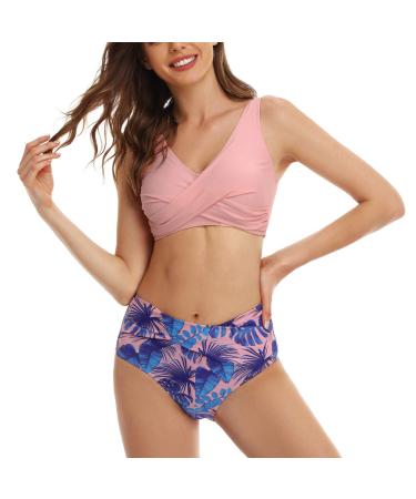 Watch Cheap Men's Family Pieces Two and Swimwear Bikini Mother Matching Swimsuit Girls Daughter Swimwear Set Hamburg T-Shirt S Pink