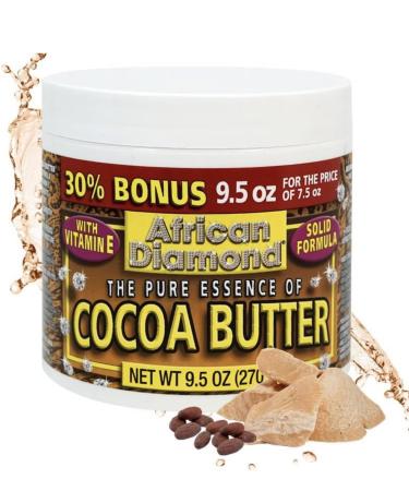 African Diamond Cocoa Butter Formula - With Vitamin E. Heals Dry Skin. Great For Hands Feet and Face. Complete Skin Care for All.