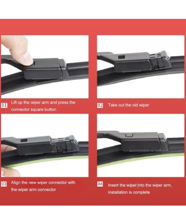 Front Windshield Wipers Windshield Wiper Blades 2PCS Front Windshield Wipers Low Noise 26in and 19in Windscreen Wiper Blades Replacement for Tesla Model 3 Y - Buy Online on GoSupps.com