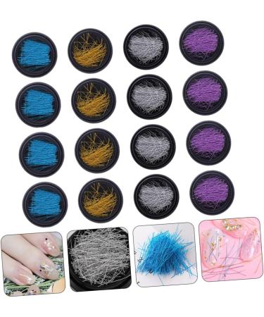 Healeved 64 Boxes Nail Metal Wire Nail Art Wire Nail Threads Nail Striping Tape Nail Art Ornaments Nail Art Threads Nail Decorations for Nail Art Manicure Wire Alloy Gold Thread Moldings - Buy Online on GoSupps.com