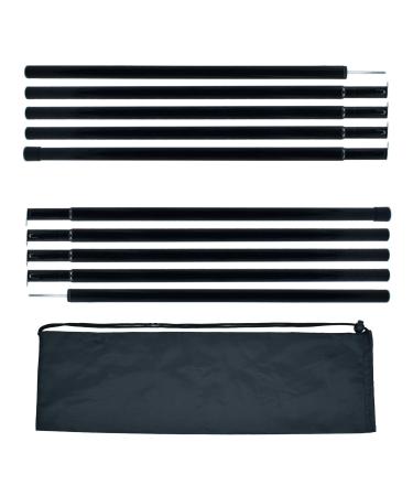 BATDIYOW Adjustable Tent Poles Steel Rods for Tarp Canopy Camping Replacement Set of 2 (Black) - Buy Online on GoSupps.com