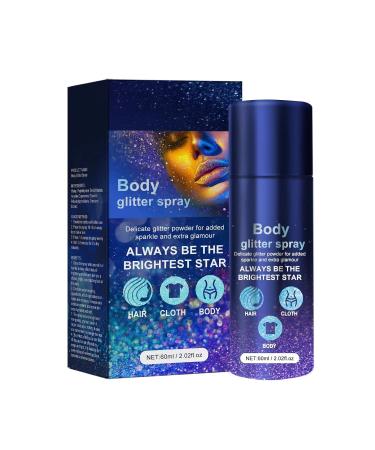 Glitter Spray Body Shimmer Spray 60mlfor Hair and Body Sparkling Spray Glitter Hairspray for Dating Stage Makeup - Buy Online on GoSupps.com
