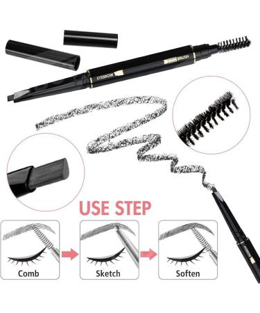 Grendly 5 Piece Eyebrow Care Set - Stainless Steel Tweezers Scissors Comb & Pen - Perfect Eyebrow Grooming Kit for Flawless Brows - Buy Online on GoSupps.com