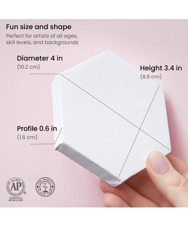 Arteza Hexagonal Blank Canvas Bulk 12 Pack - 2 Stretched Canvas, 100% Cotton, Gesso-Primed for Acrylic Pouring - Art Supplies for Adults - Buy Online on GoSupps.com
