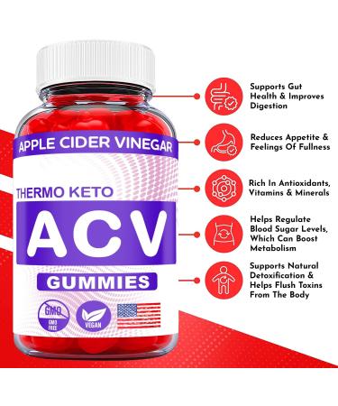 Thermo Keto Gummies - Vegan Formula with ACV & Vitamin B12 - 60 Gummies - Buy Online on GoSupps.com
