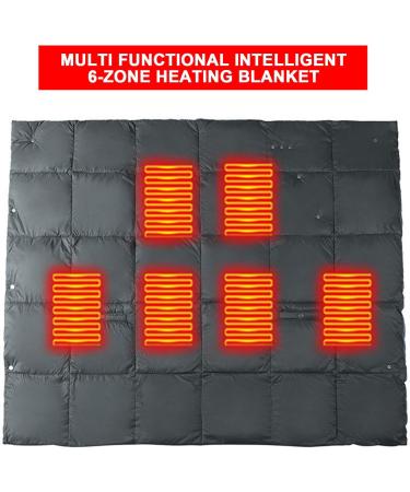 Buy BATTNOT Heated Ceiling Scarf - USB Electrical Heating Cover for Travel & Outdoor Activities - 6 Zone Warmth - Gray - Buy Online on GoSupps.com