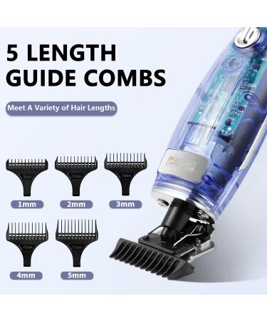 DSP Hair Trimmer for Men - Zero Gapped T Blade Clipper Rechargeable Hair Edger Professional Shape Up Clipper in Blue Transparent - Buy Online on GoSupps.com