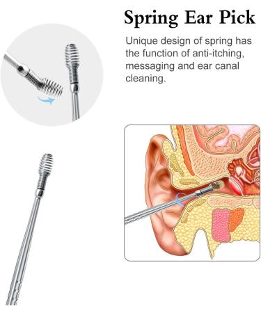 FIXBODY Earwax Removal Kit - 4 PCS Stainless Steel Ear Pick Set with Storage Box - Buy Online on GoSupps.com