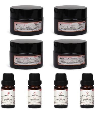 Ilios Olfactory Smell Training Kit - 4 Essential Oils for Loss of Senses - Lemon, Clove, Rose, Eucalyptus - Natural Aromatherapy Set with Accessories - Buy Online on GoSupps.com