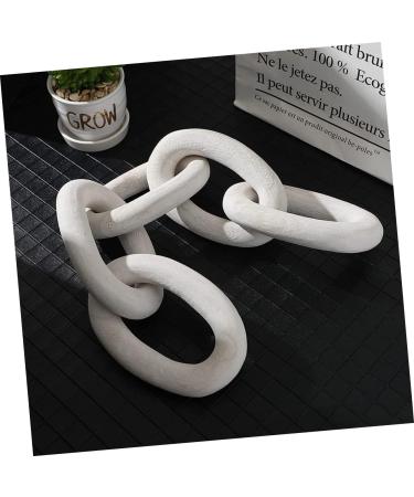 ABOOFAN Coffee Table Decor Wood Decor Tiered Tray Deocr Wall Art Decor Crafts Vintage Hanging Chain Office White 55x10cm - Buy Online on GoSupps.com