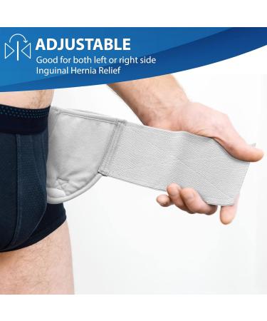 ORTONYX Inguinal Groin Hernia Belt with Removable Compression Pad - Adjustable Support Truss for Men and Women - White (S/M) - Buy Online on GoSupps.com