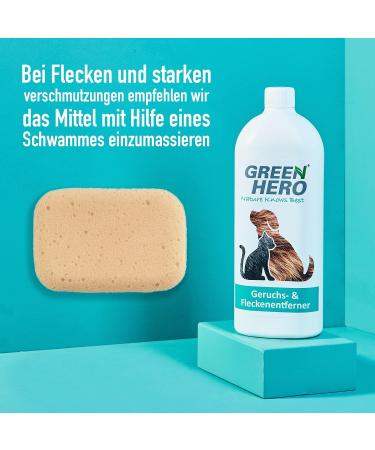 Green Hero Odor & Stain Remover Concentrate - 1000ml Makes 10 Liters | Biological Enzyme Cleaner for Urine Feces Vomit International Shipping Available - Buy Online on GoSupps.com