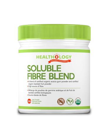 Healthology SOLUBLE FIBRE BLEND | Fibre Powder Supplement | Organic Fiber Supplement | Digestive Health Lower Cholesterol Blood Sugar Support Appetite Control Natural Weight Loss