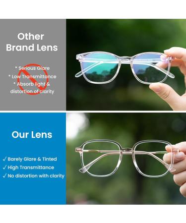 GUDVUE Blue Light Glasses for Men & Women | Ultra Lightweight Oval Eyeglasses for Computer Gaming TV & Phones | Anti Glare UV400 Eye Strain Protection - Buy Online on GoSupps.com