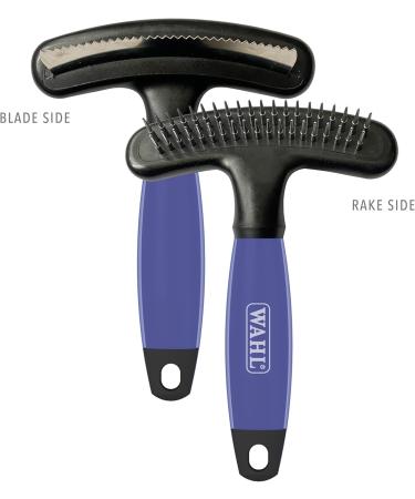 Wahl Canada Double Row Rake & Shedding Blade Rotating Pins and Blade Teeth Great to Remove Loose Fur and Reduce Shedding Comfort Grip Gel Handle Great for Dog Grooming - Model 58443 - Buy Online on GoSupps.com