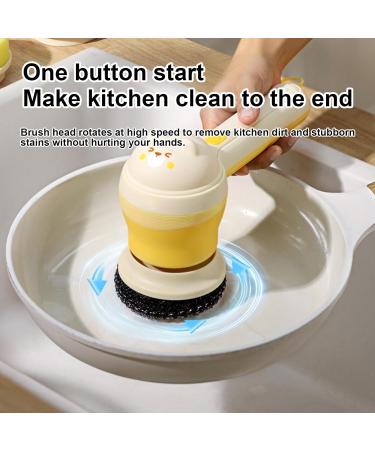AZSUL Cordless Power Scrubber | Cleaning Electric Scrubber Brush | Cleaning Electric Brush with Replaceable Brush Heads for Bathroom Fixtures Kitchen Appliances - Buy Online on GoSupps.com